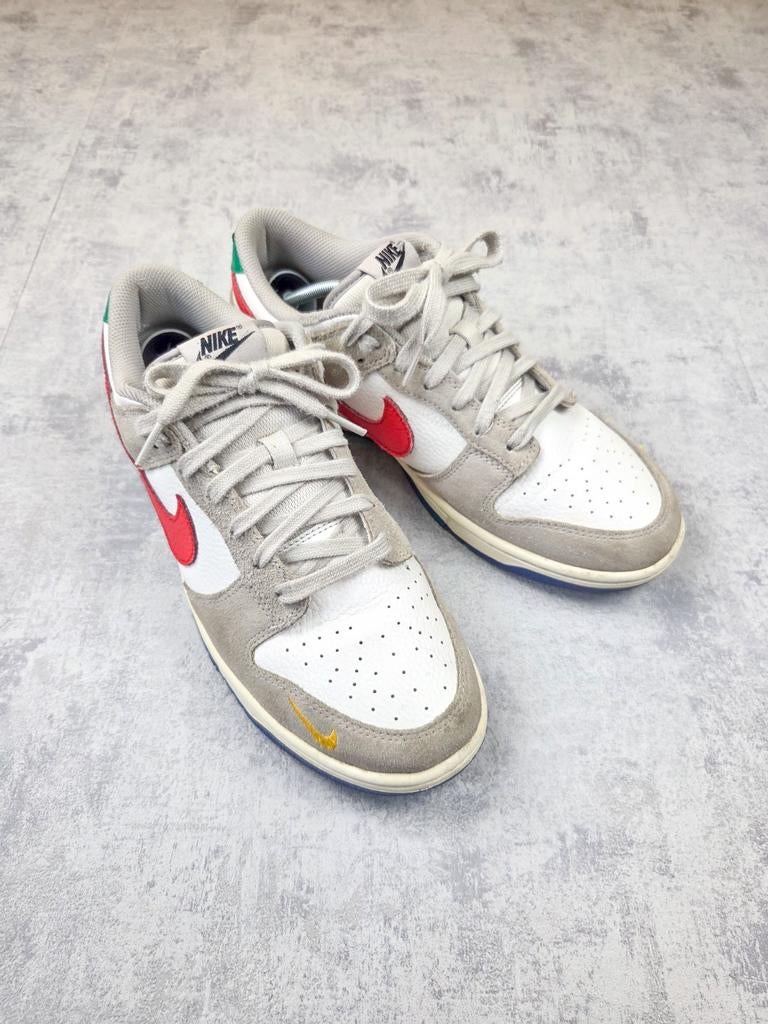 Nike Dunk Low Light Iron Ore Red Blue Maat 43, Verzenden, ., Wit, Nike