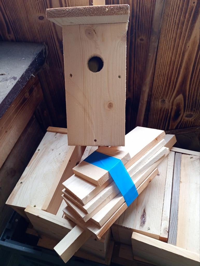 Vogelhuisje van gerecycled hout - diverse opties, Ophalen of Verzenden, Nieuw