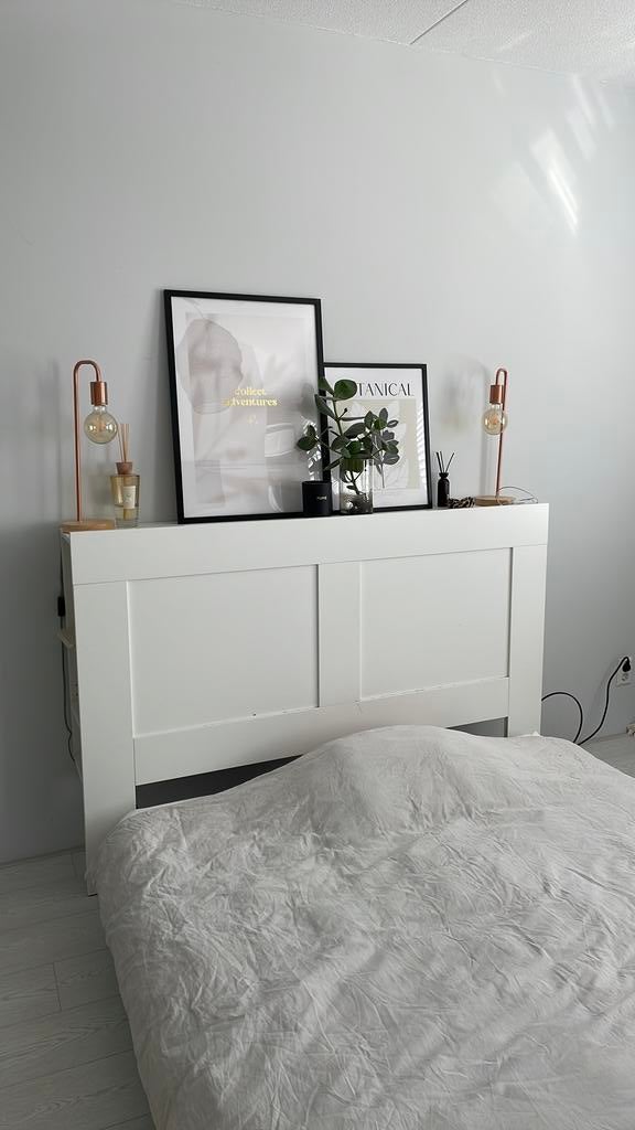 Gratis Hoofdeinde wit ikea Brimnes, Huis en Inrichting, Ophalen, Gebruikt, 65 cm of meer, 70 cm of meer