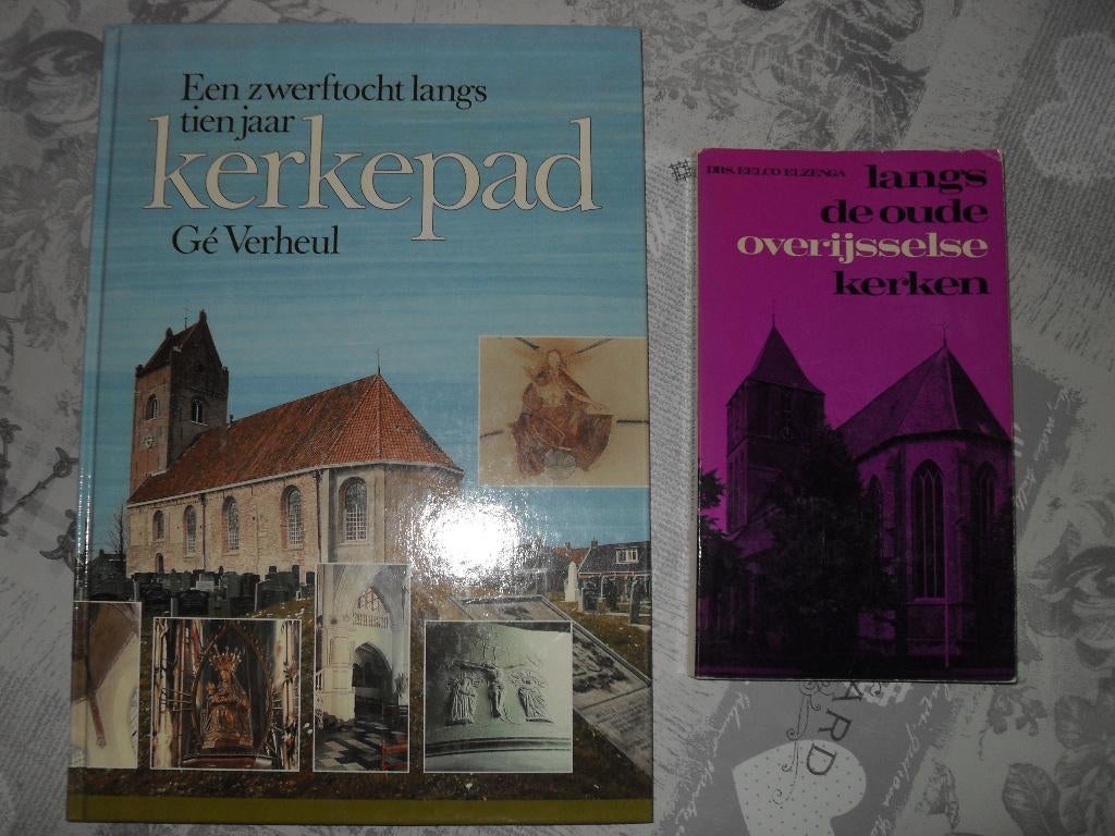 BOEKEN OVERIJSSELSE KERKEN + 10 JAAR KERKEPAD., Gelezen, Ophalen of Verzenden, Christendom | Katholiek, Eelco Elzenga + Gé Verheul.