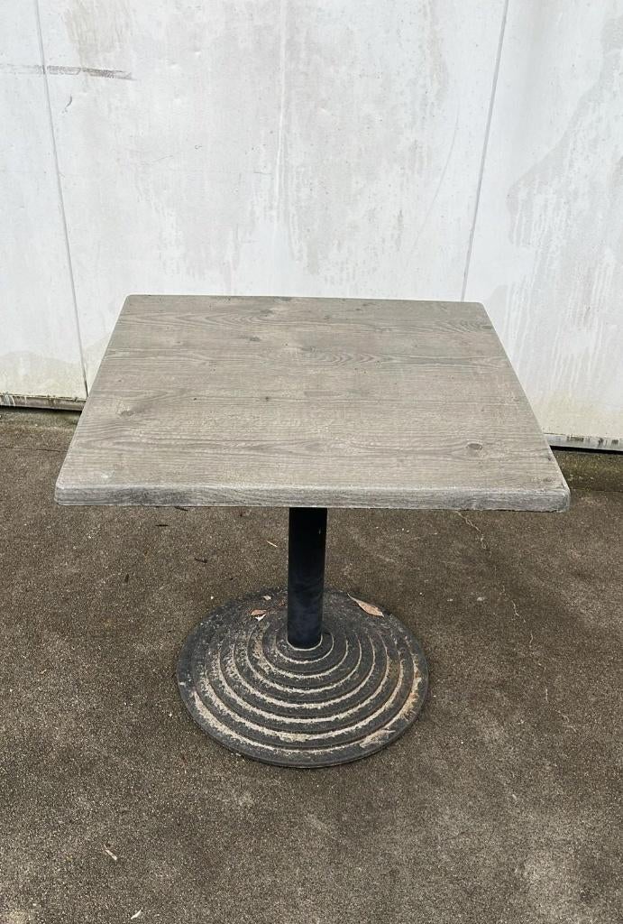7 stuks horeca terrastafels bistro gietijzer 80x80 gebruikt, Ophalen, Gebruikt