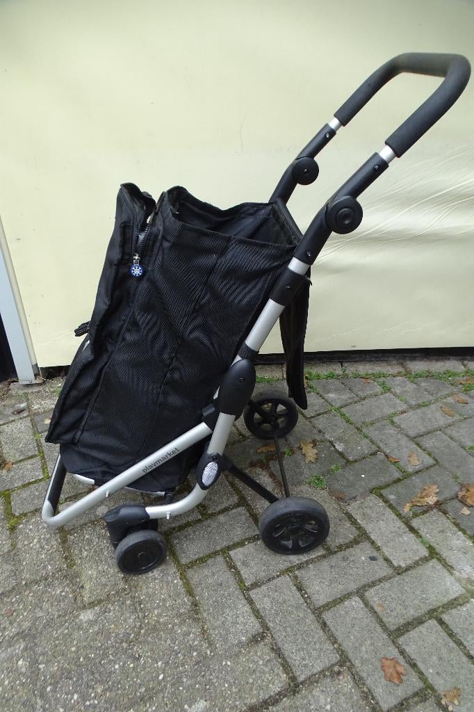 Playmarket up go boodschappentrolley, 30 cm of meer, Zwart, Zo goed als nieuw, Wieltjes