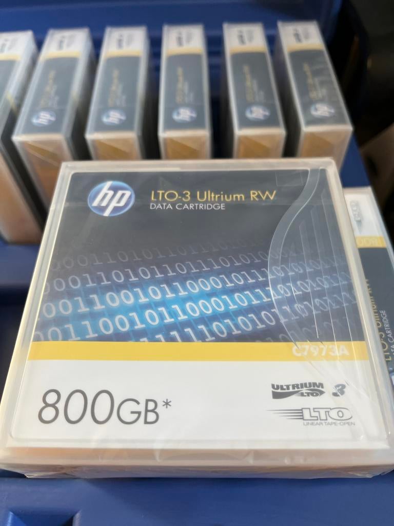 HP LTO-3 Ultrium RW datatapes in opbergkoffer (11 stuks), Intern, Server, HDD, Nieuw
