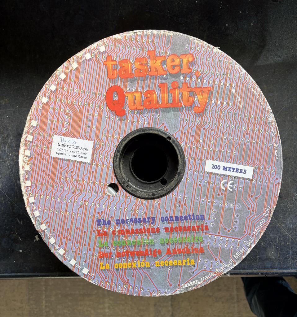 Videokabel Tasker C263 (5 x 75 ohm + 4 x 0,22), Ophalen of Verzenden, Nieuw