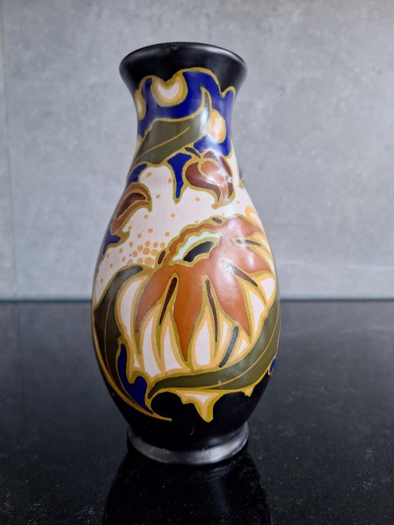 Plateel vaasje Dila Gelria Arnhem, Ophalen of Verzenden