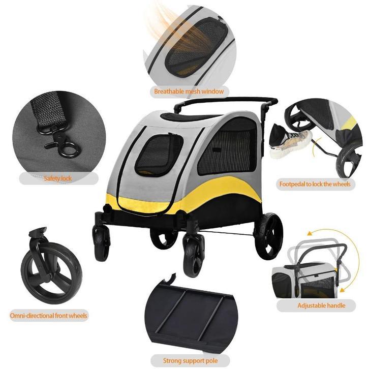 Huisdier Hond - Kinderwagen - Met Opbergmand - Hondenwagen, Niet ingevuld, Niet ingevuld, Niet ingevuld