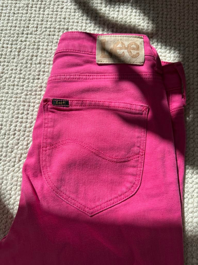 Lee roze flared jeans - Maat 36 (S), Ophalen of Verzenden, Zo goed als nieuw, Roze, Maat 36 (S)