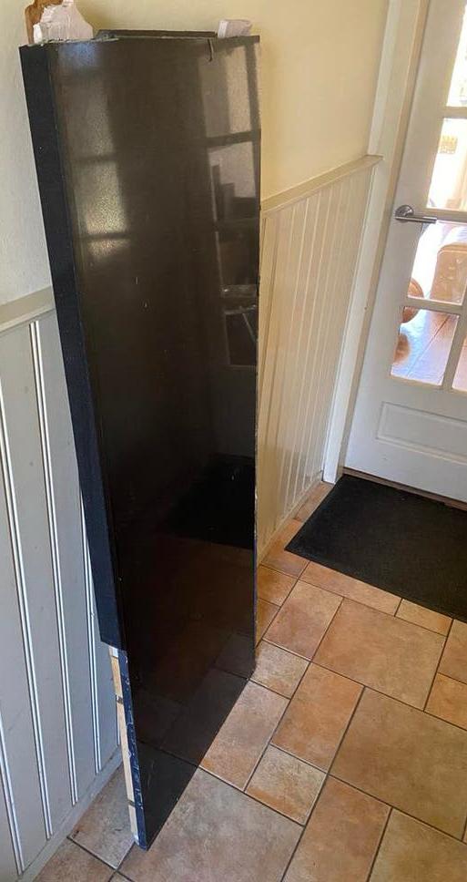 Keukenblad zwart composiet 152x60 cm, Ophalen, Zwart, 150 tot 200 cm, Zo goed als nieuw