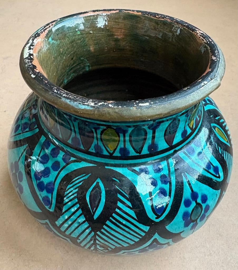 Mooie oude Marokkaanse pot uit Fez, Ophalen of Verzenden