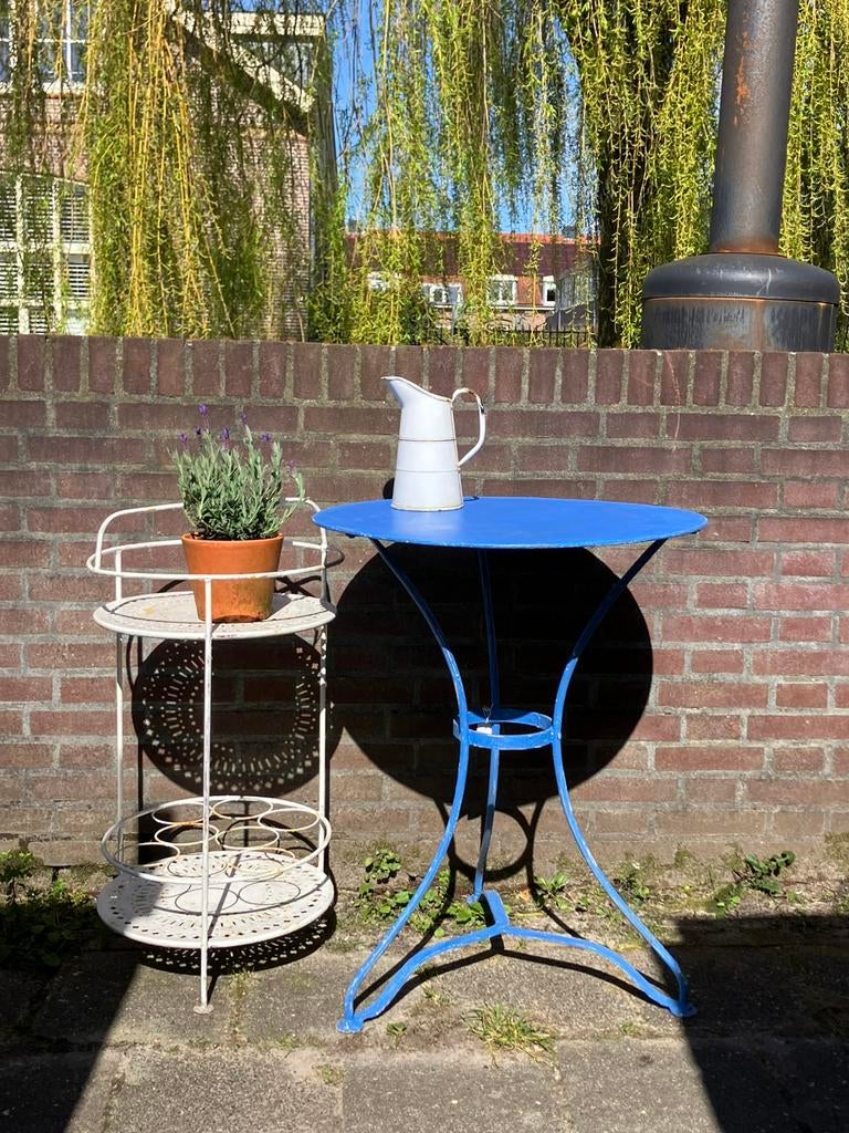 Rond Frans bistro tafeltje, Ophalen, Rond, Metaal