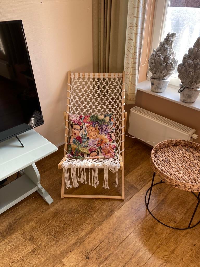 Macramé ligstoel, Ophalen, Zo goed als nieuw, Eén
