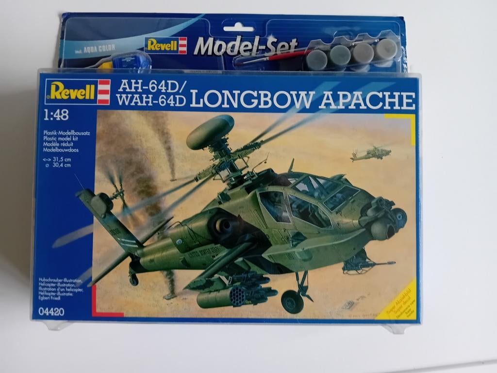 Modelbouw bouwpakket apache-helicopter, Ophalen of Verzenden, Nieuw, 1:72 tot 1:144, Overige merken