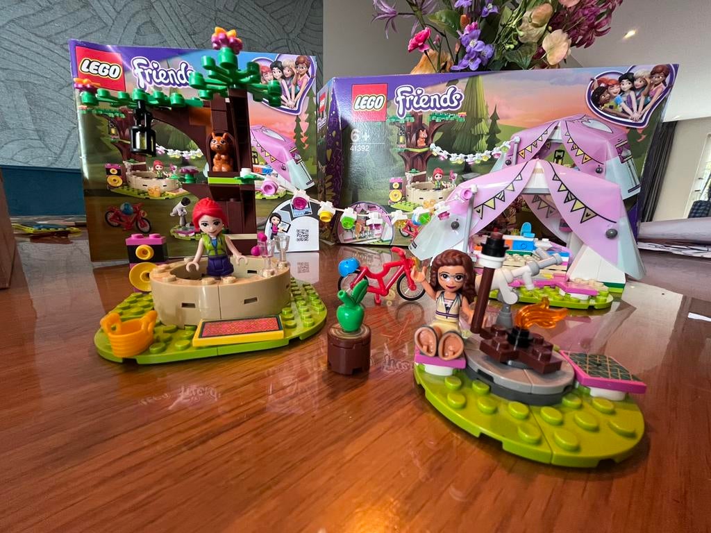 Lego Friends kamperen (41392), Gebruikt, Lego, Friends, Ophalen of Verzenden