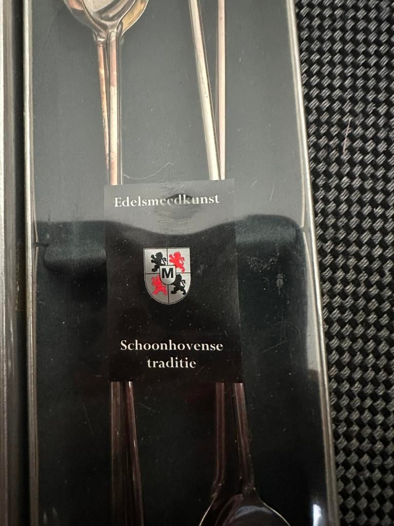 Zilveren gebakschep 6 lange lepels, Ophalen of Verzenden