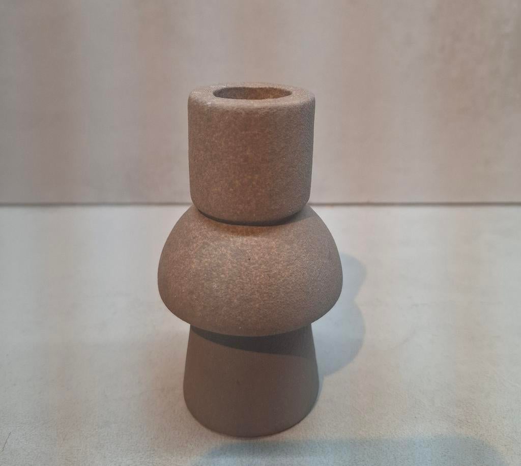 Klei kleurige kandelaar Tiggy van PTMD, Overige materialen, Grijs, Ophalen of Verzenden, Zo goed als nieuw