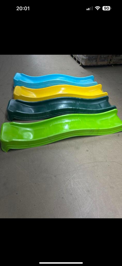 Glijbaan 2,2 meter geel lichtblauw of appelgroen, Ophalen of Verzenden, Nieuw, Glijbaan