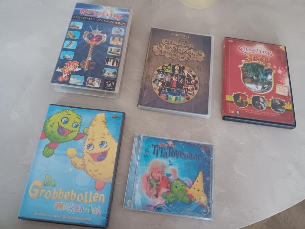 Efteling verzameling 3 dvd's en 1 cd en 1 vhs, Alle leeftijden, Ophalen of Verzenden, Nieuw in verpakking