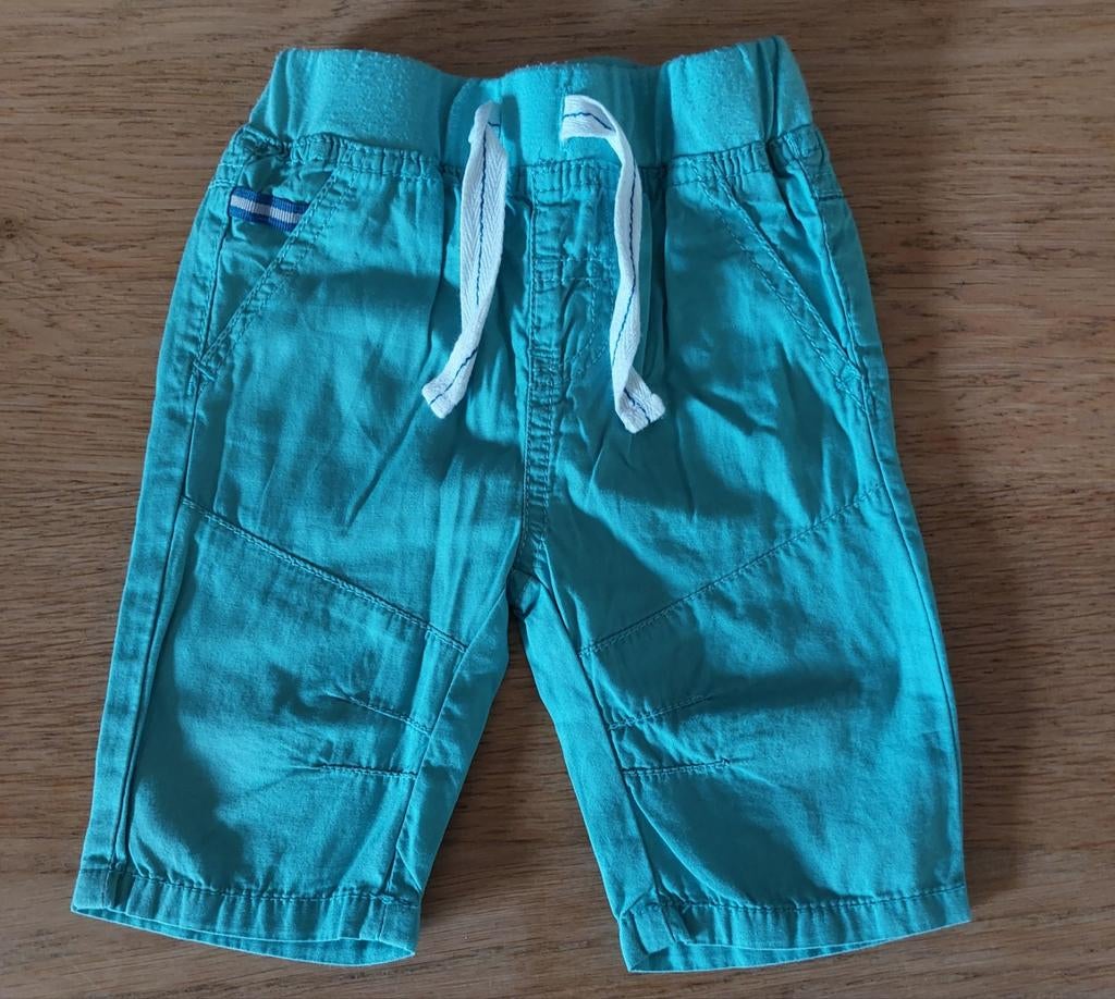 Turquoise korte broek - Maat 74, Ophalen, Zeeman, Broekje, Zo goed als nieuw