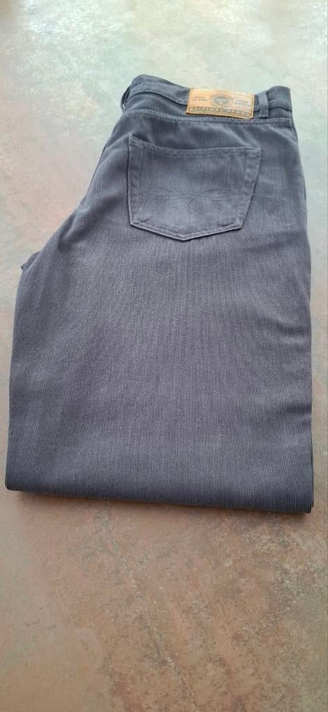 Heren pantalon grijs fijne rib, Ophalen of Verzenden, Zo goed als nieuw, Grijs