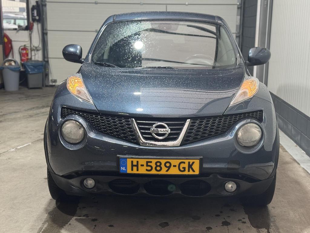 Nissan Juke 1.6 Urban Premium Gereviseerde bak., Euro 5, 4 cilinders, Blauw, Leder