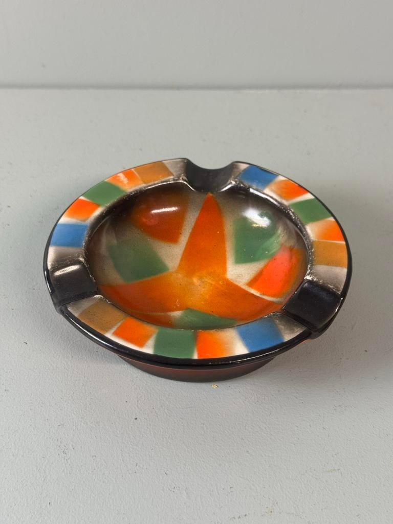 Vintage Mid-Century Kleurrijke Asbak, Ophalen of Verzenden