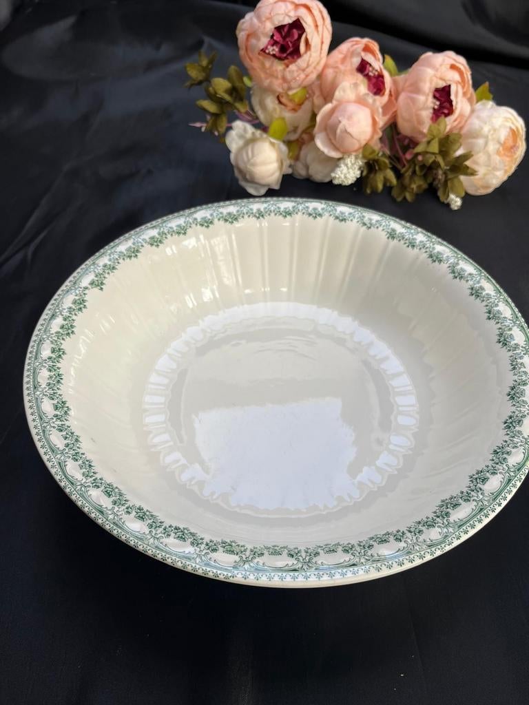 Boch Frères Carlotta Serveerset: Schaal en Onderbord, Ophalen of Verzenden