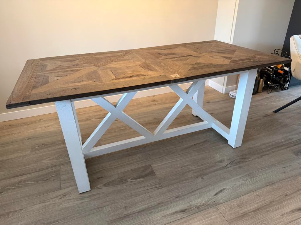 Riviera Maison Chateau Chassigny Eettafel 180 x 90 cm, Ophalen, 50 tot 100 cm, Zo goed als nieuw, 150 tot 200 cm
