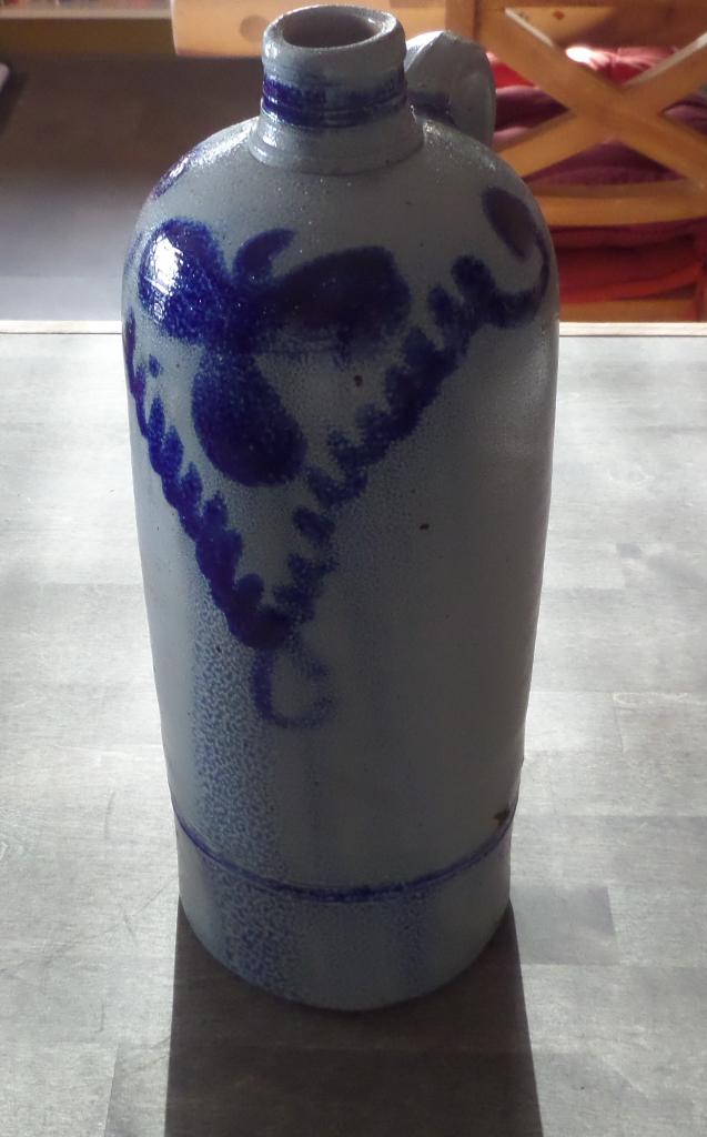 antiek gres kruik 2-liter 1880-1900 in zeer goede staat, Ophalen of Verzenden