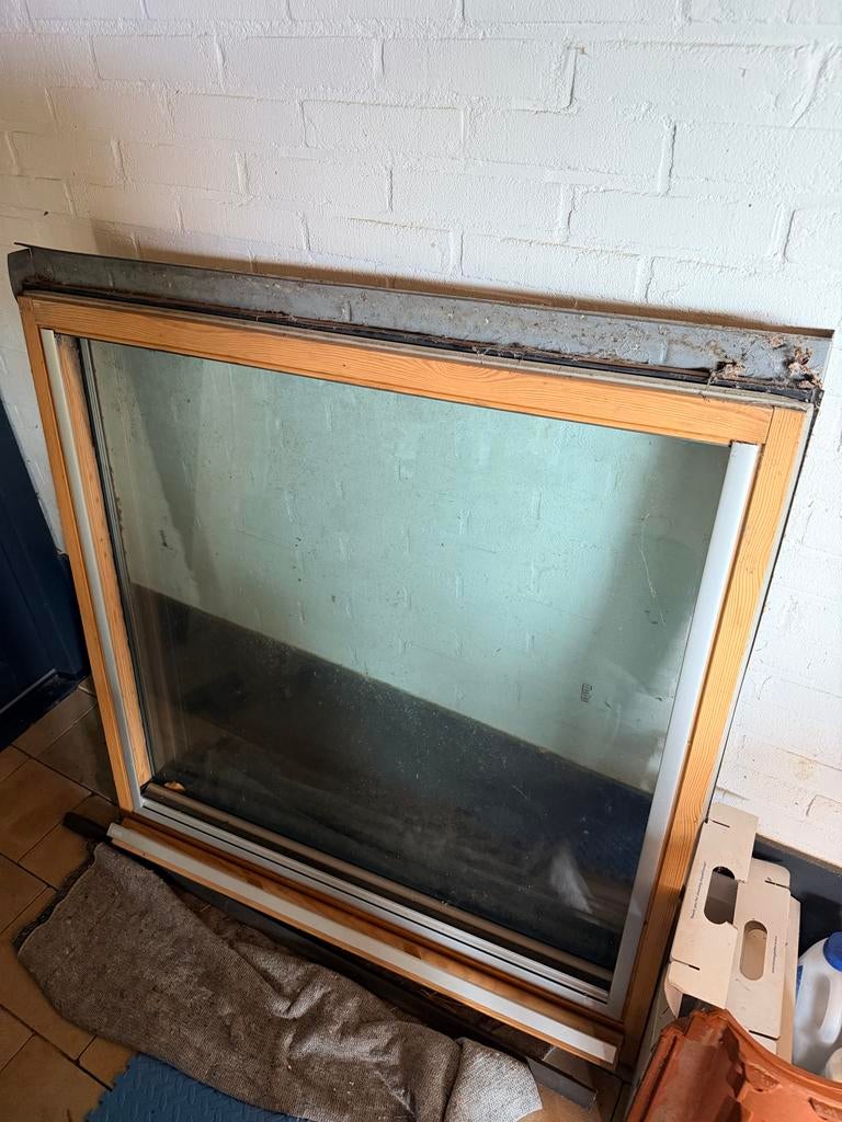 Velux dakraam 114x118 warmtewerend zonder kozijn, Ophalen, Gebruikt, 80 tot 120 cm, Dubbelglas
