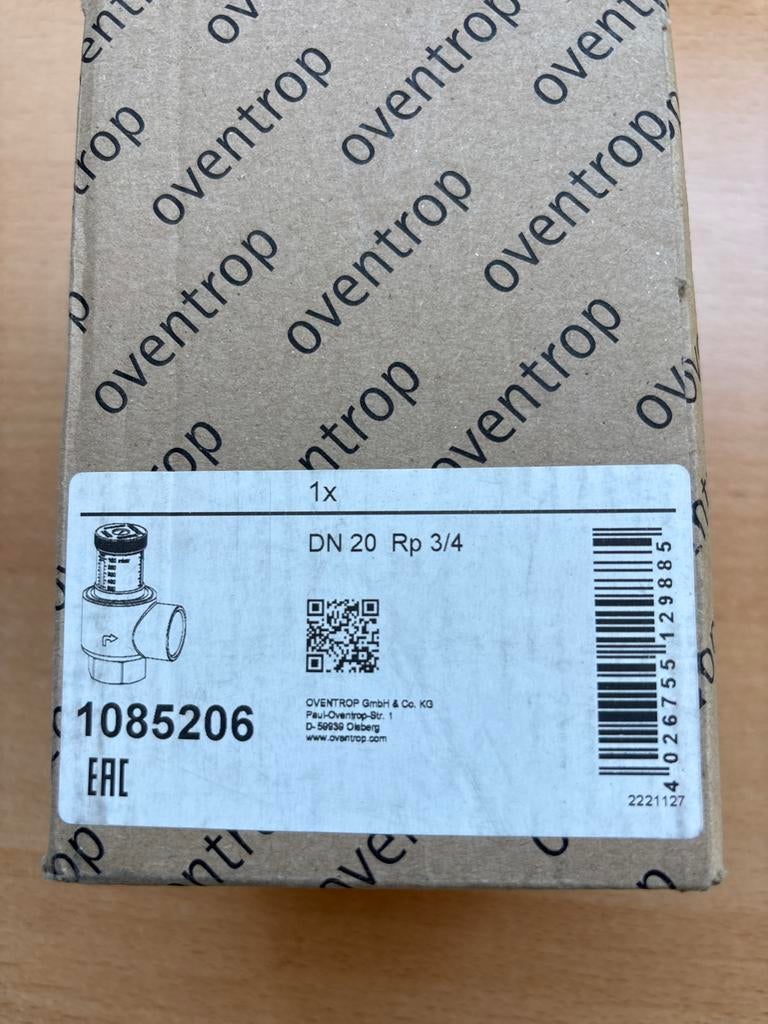 Oventrop Drukregelaar DN 20 Rp 3/4 - Nieuw in doos, Ophalen of Verzenden, Nieuw, Koper, Overige typen