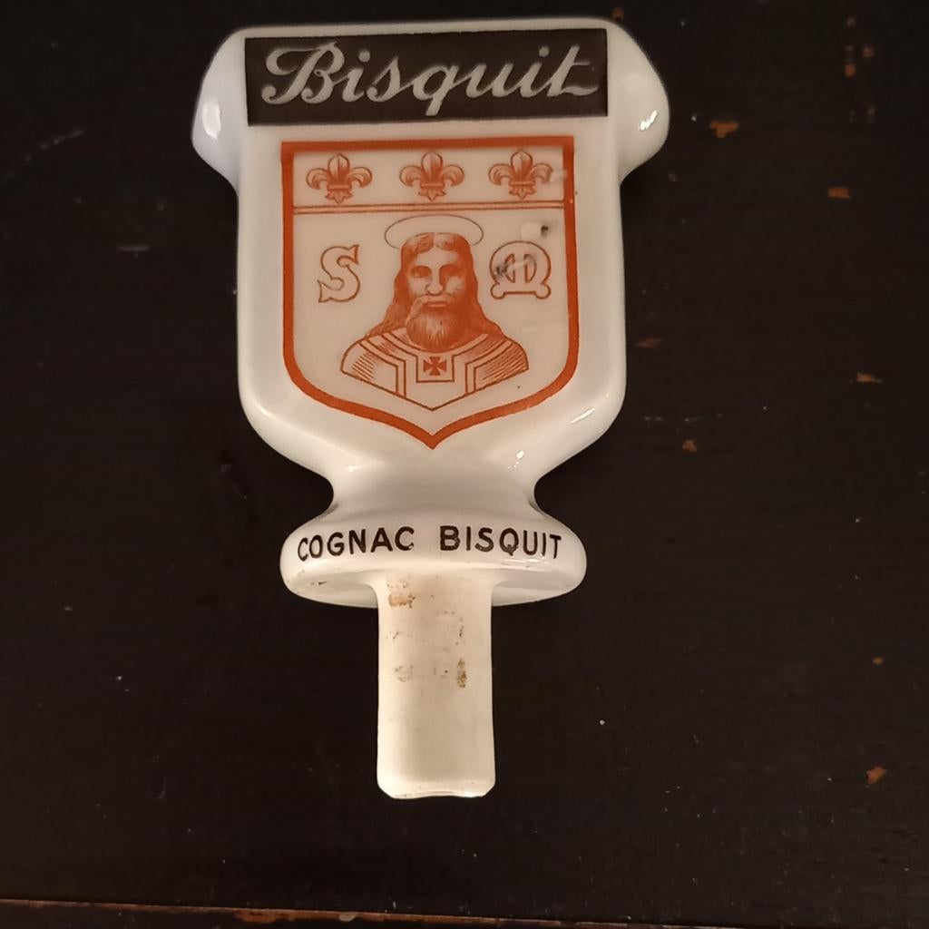 Oude flessen schenker Bisquit cognac porselein, Ophalen of Verzenden