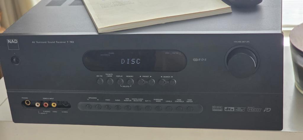 NAD T763 AV surround sound receiver versterker, Gebruikt, 60 tot 120 watt, Ophalen, Overige merken