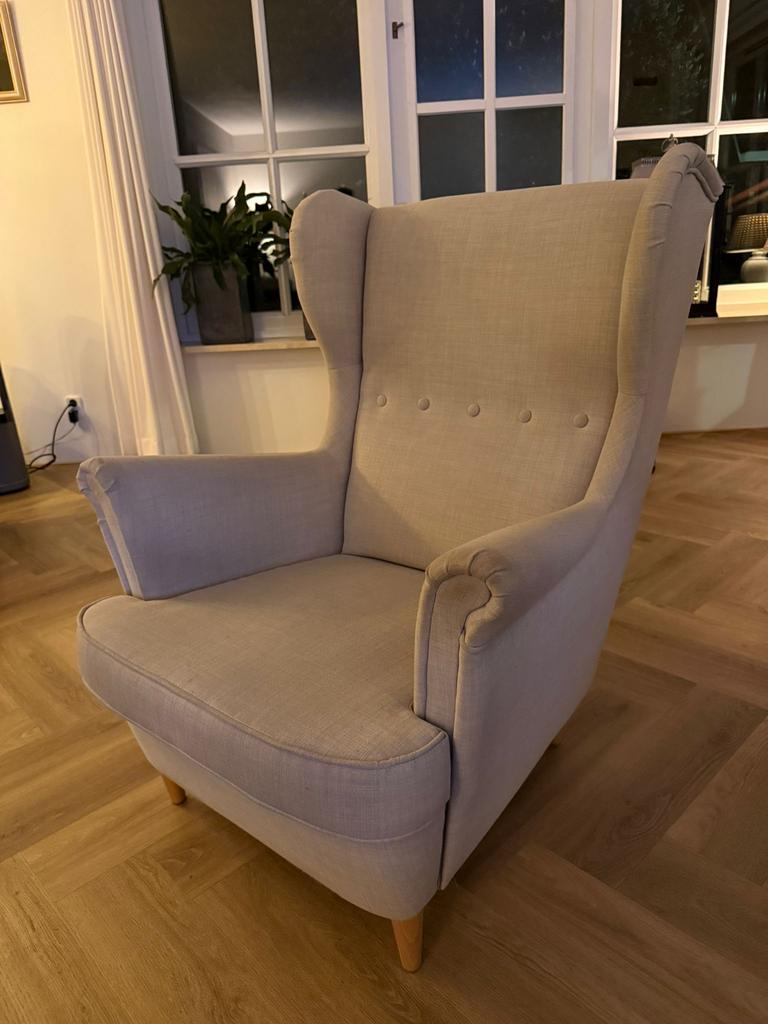 2 IKEA oorfauteuils - comfortabel en stijlvol, Ophalen, Gebruikt, Stof, 75 tot 100 cm