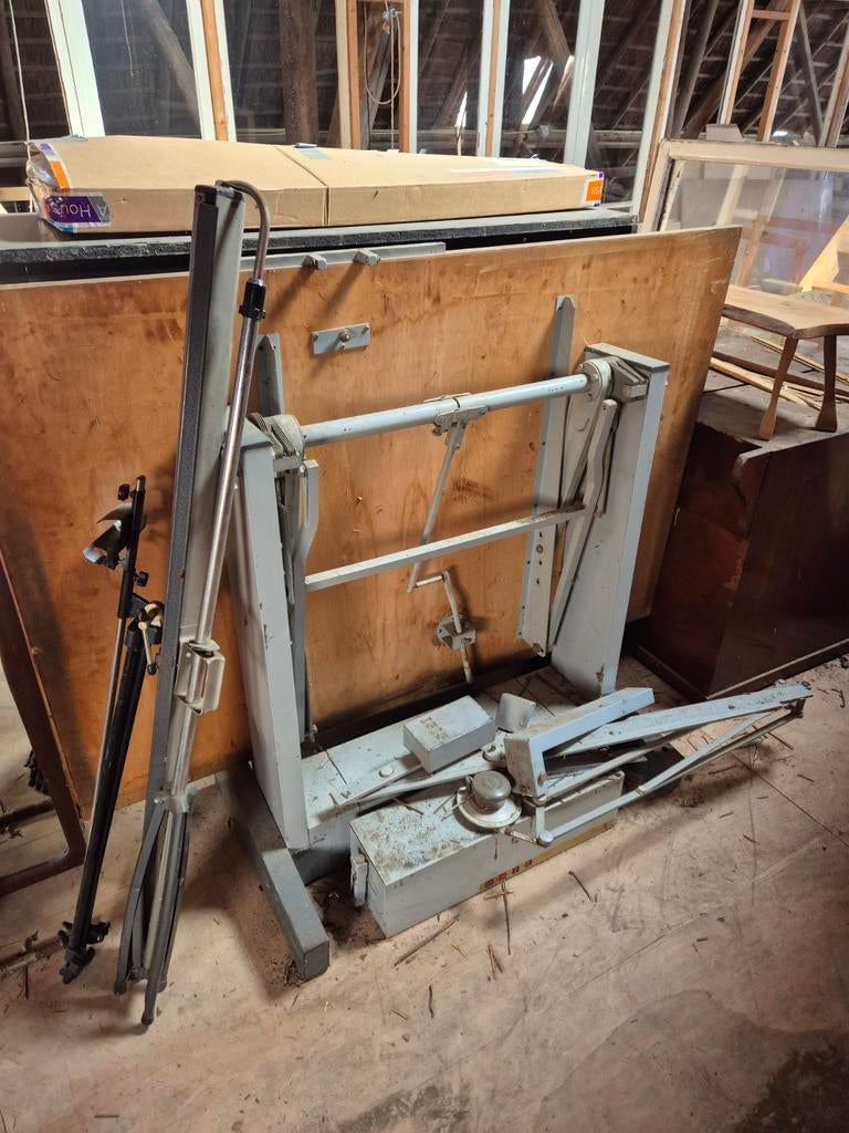 Vintage Tekentafel met Tekenblad en Mechanisme, Ophalen, Gebruikt, 170 cm of meer