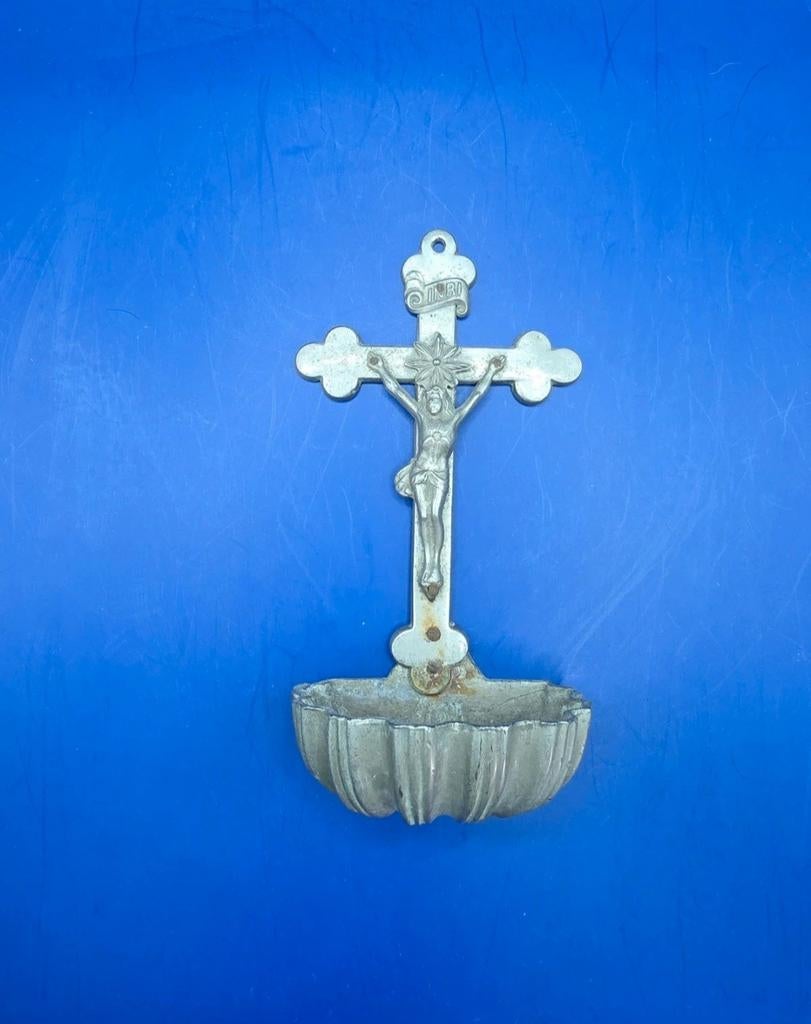 Mooi oud wijwaterbakje, Antiek en Kunst, Antiek | Religie, Ophalen of Verzenden