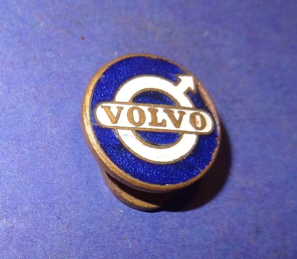 Volvo Geemailleerde Revers Knoop 16 mm Doorsnee, Verzenden, Gebruikt, Transport, Speldje of Pin