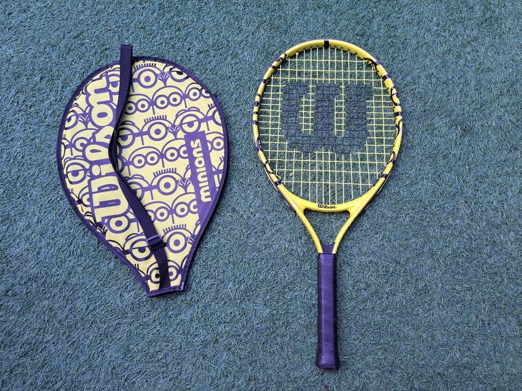 Wilson Minions editie Junior 23" tennisracket geel-zwart, Sport en Fitness, Tennis, Ophalen of Verzenden, Gebruikt, Racket, Wilson
