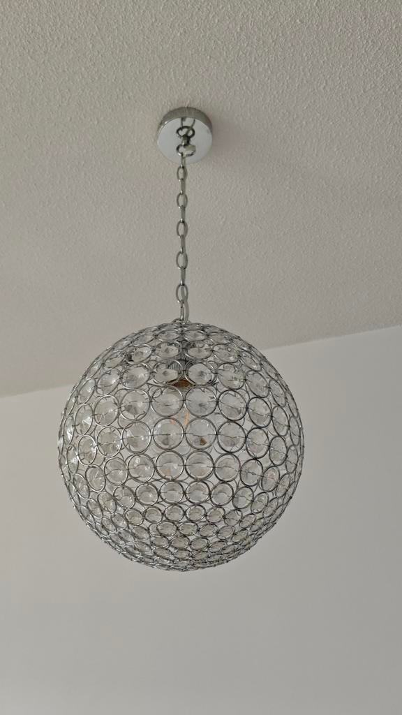 Hanglamp met glazen kralen, Ophalen, Zo goed als nieuw, Glas, 50 tot 75 cm