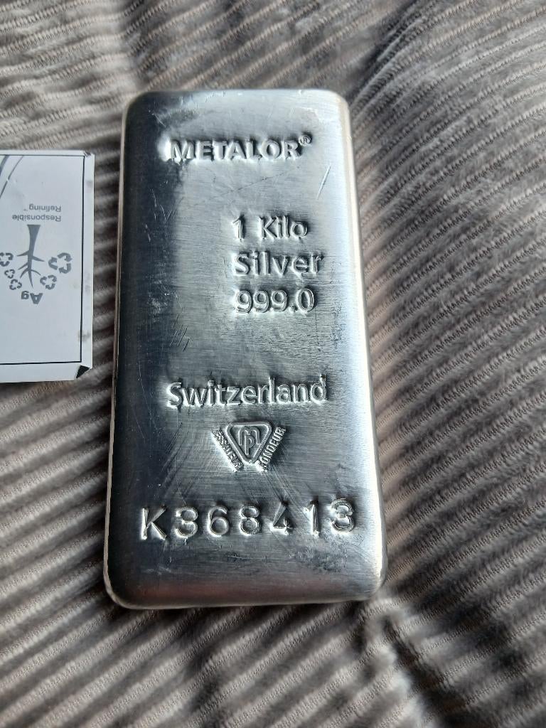 Metalor certificaat zilverbaar, Ophalen, Zilver
