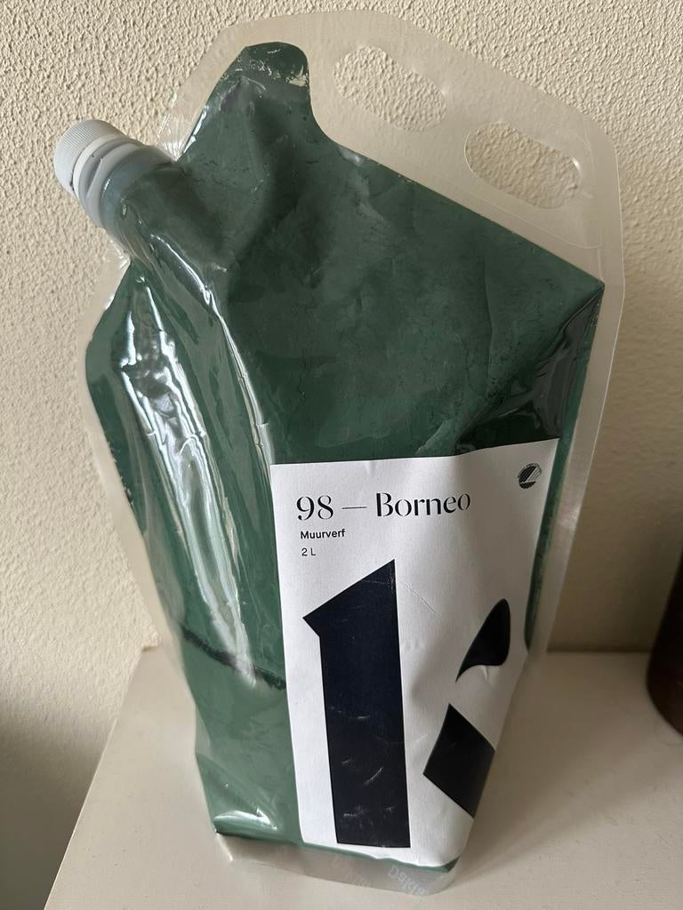 Klint watergedragen muurverf. Kleur Borneo (groen). 2 liter, Ophalen, Nieuw, Verf, Minder dan 5 liter