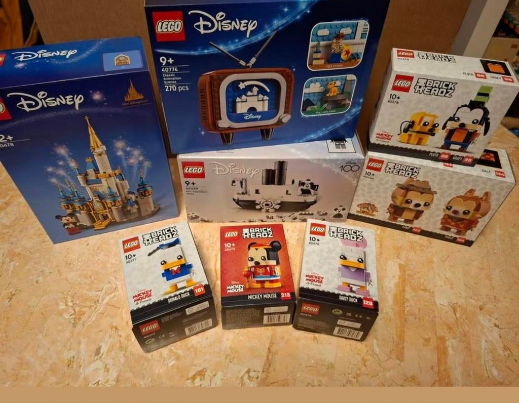 Grote LEGO Disney Collectie: Kasteel, TV, Boot & BrickHeadz, Ongeopend/sealed, Lego, Nieuw, Ophalen of Verzenden