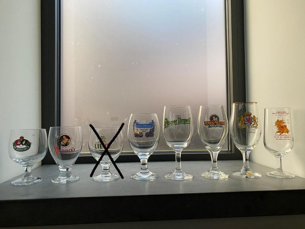 8 bier bokalen, Ophalen of Verzenden, Nieuw, Glas of Glazen, Overige merken