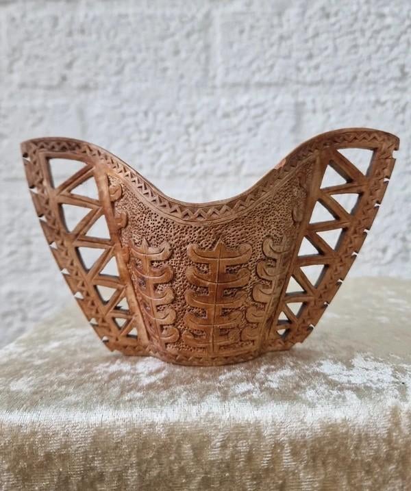 Handgesneden houten Balkan beker – folk art, Antiek en Kunst, Ophalen of Verzenden