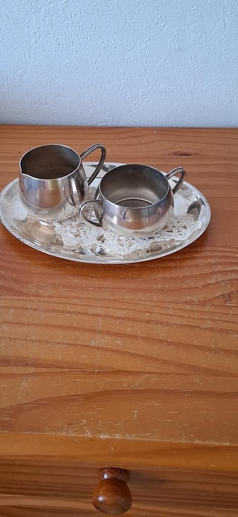 Roomstelletje, Antiek en Kunst, Antiek | Goud en Zilver, Ophalen of Verzenden, Zilver