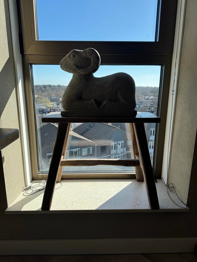 Hoffz tafeltje/bankje, 45 tot 60 cm, Gebruikt, Landelijk, Rechthoekig