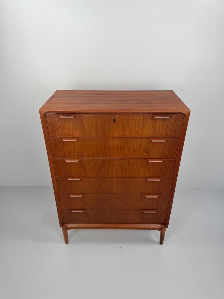 Scandinavian Mid-Century Teak Chest of Drawers, Ophalen, Z, Gebruikt, Z