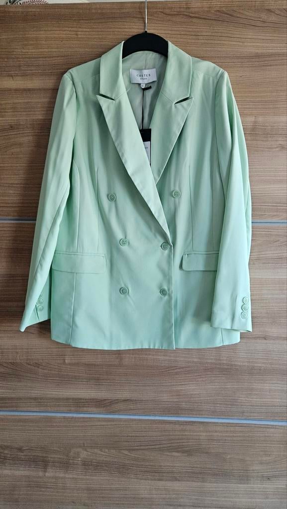 Dames  blazer mint-groen costes Nieuw, Kleding | Dames, Maat 42/44 (L), Nieuw, Ophalen of Verzenden, Groen