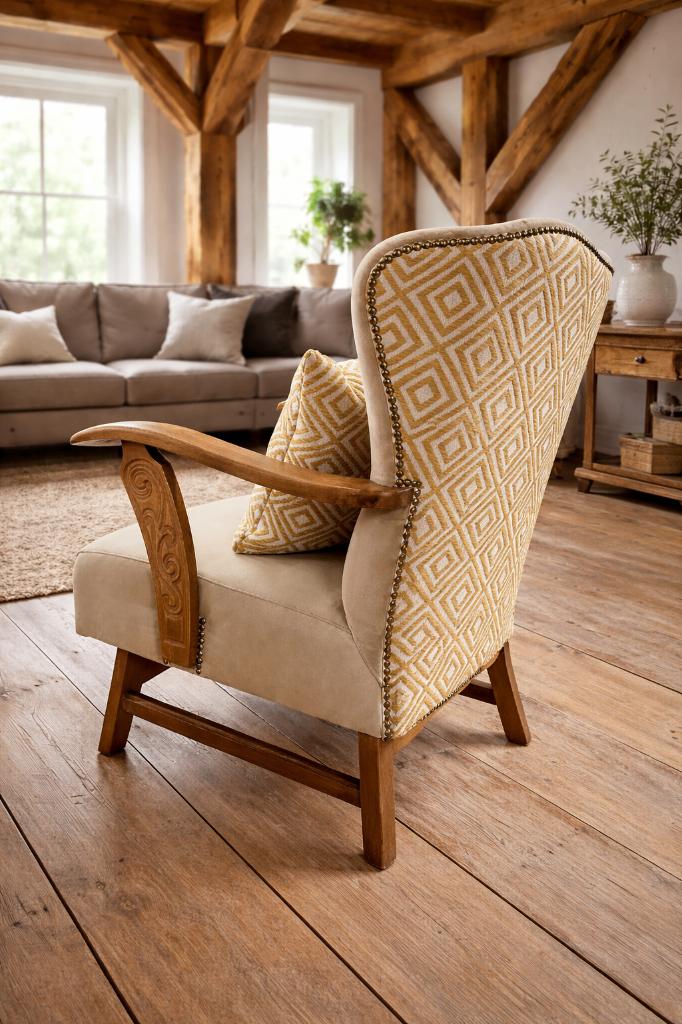 Landelijke fauteuil, Huis en Inrichting, Ophalen, Nieuw, 75 tot 100 cm, Landelijk