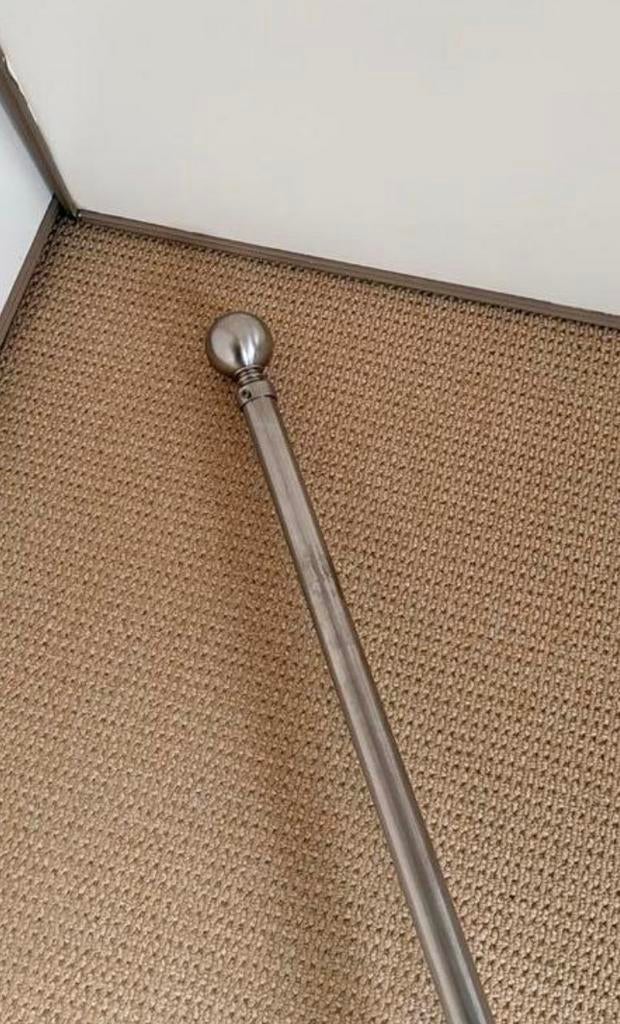 Gordijnroede RVS, 5 m lang, Ophalen, Zo goed als nieuw, 200 cm of meer, Minder dan 100 cm