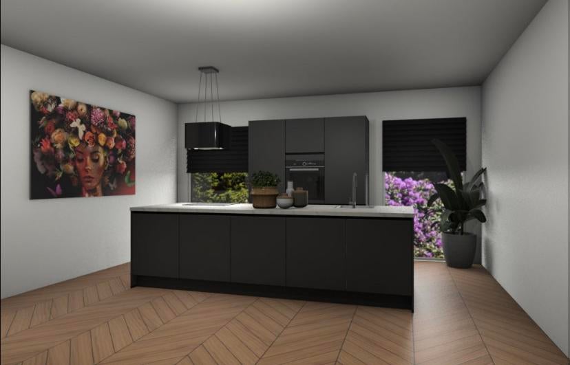 Keuken met eiland en bora kookplaat nieuw, Ophalen, Overige typen, Nieuw, Met kookeiland